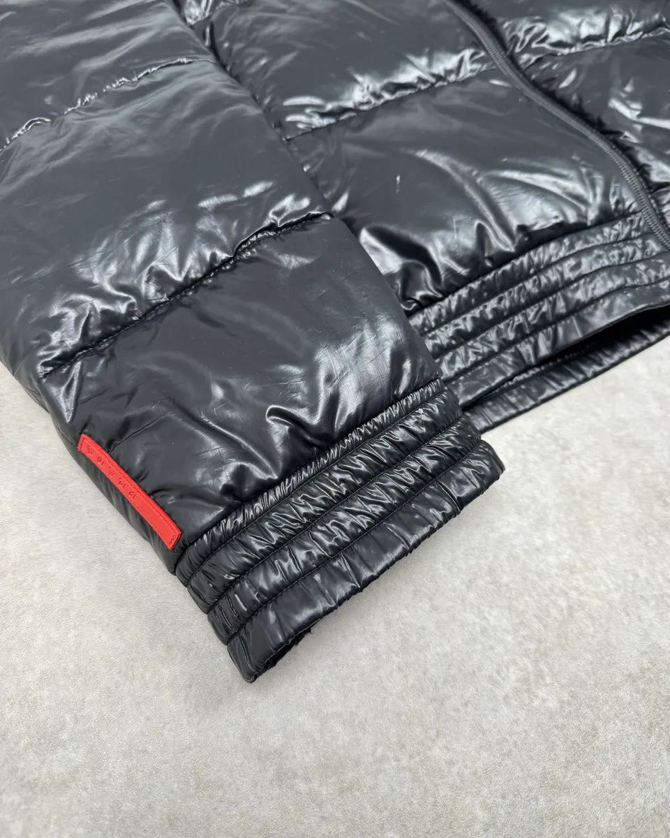 2000s Prada Linea Rossa Black Nylon Puffer Jacket  HksBFud 7