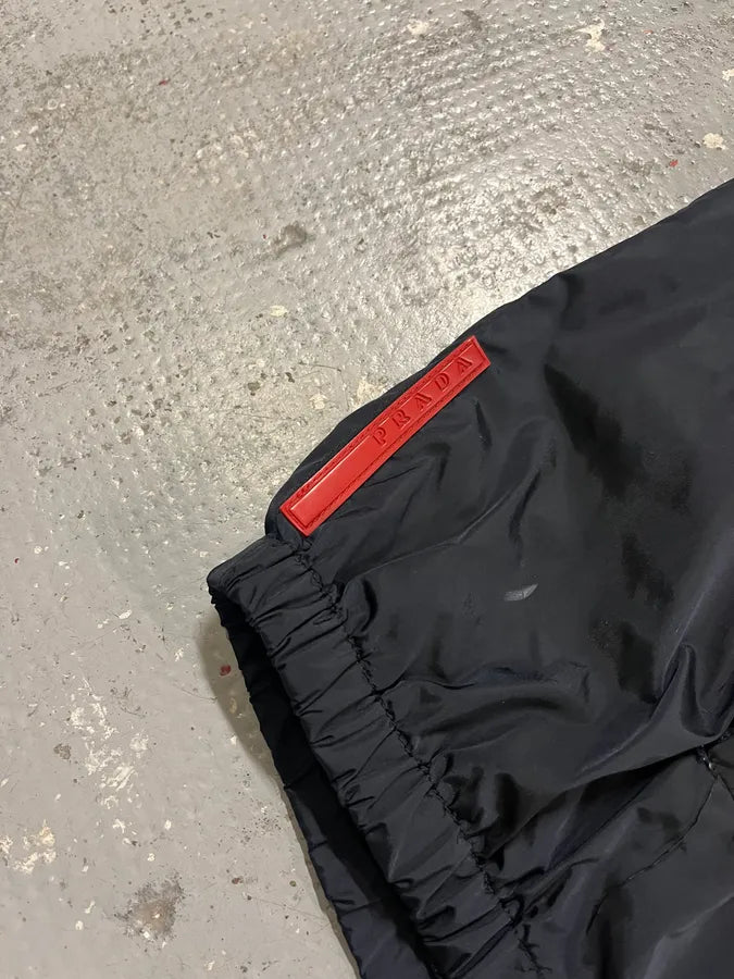 2000s Prada Linea Rossa Black Nylon Vest Jacket LTaZqxv 5