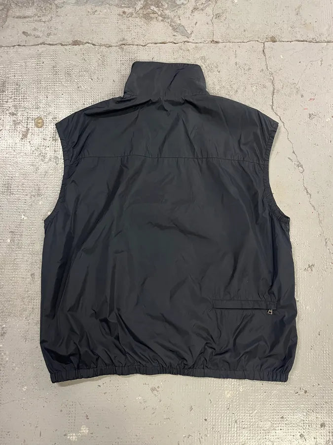 2000s Prada Linea Rossa Black Nylon Vest Jacket LTaZqxv 6