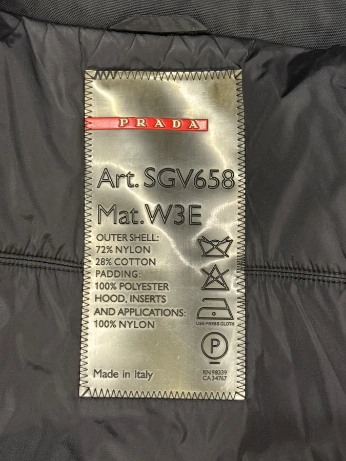 2000s Prada Linea Rossa Black Padded Jacket BWVtHSa 6