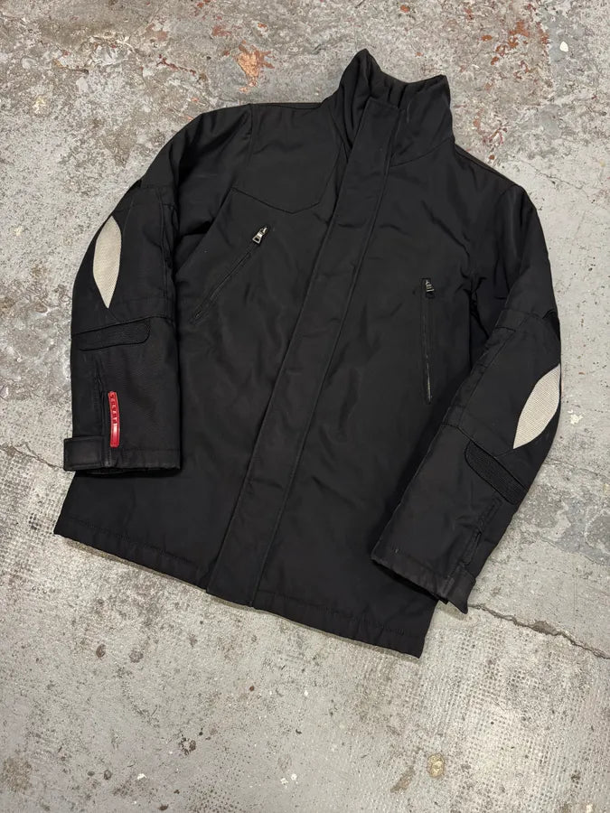 2000s Prada Linea Rossa Black Padded Jacket BWVtHSa 2