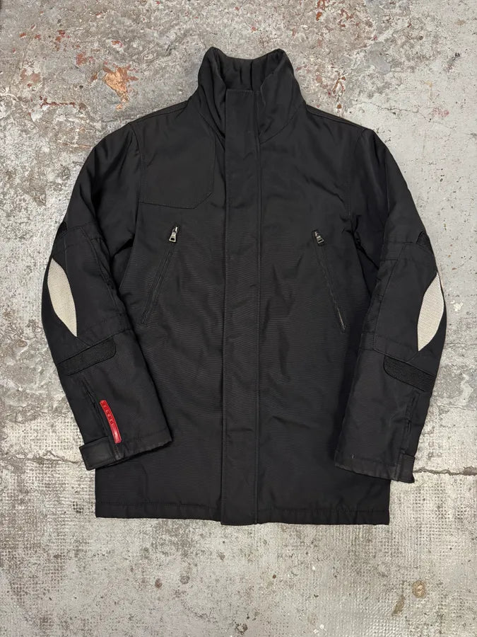 2000s Prada Linea Rossa Black Padded Jacket BWVtHSa 0