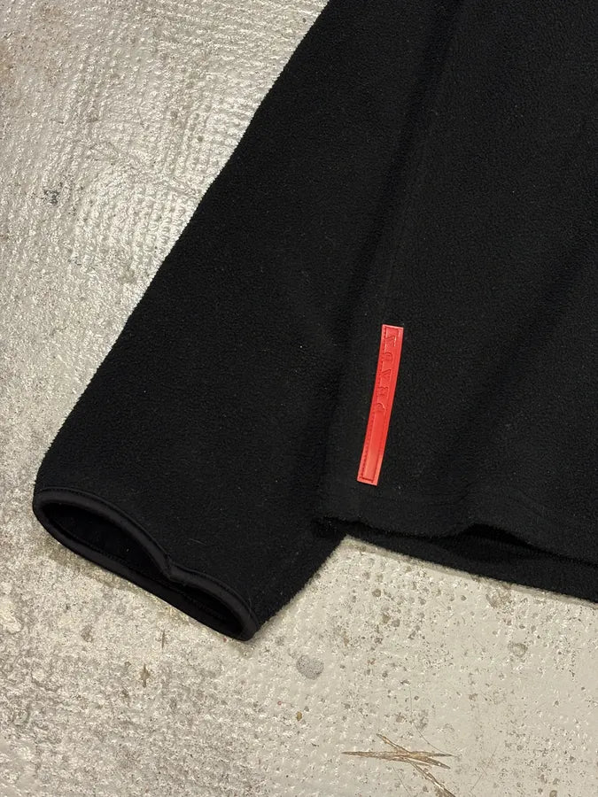 2000s Prada Linea Rossa Black Padded Zip-up Fleece BILtRSa 6