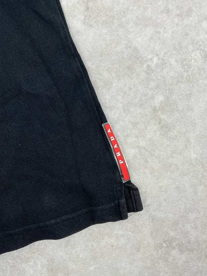 2000s Prada Linea Rossa Black Polo axceGmz 7