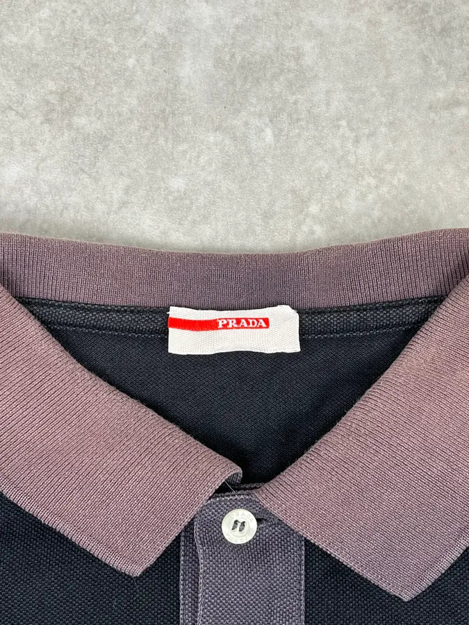 2000s Prada Linea Rossa Black Polo axceGmz 6