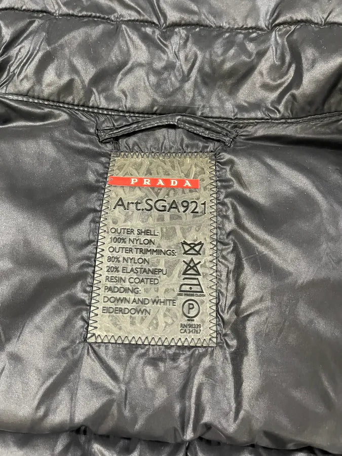 2000s Prada Linea Rossa Black Puffer Jacket oxqhUSM 8