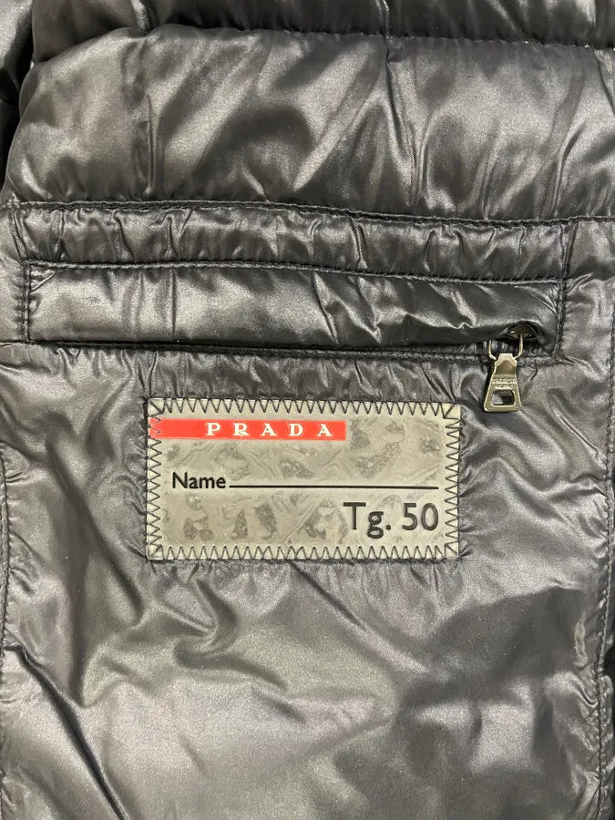 2000s Prada Linea Rossa Black Puffer Jacket oxqhUSM 9