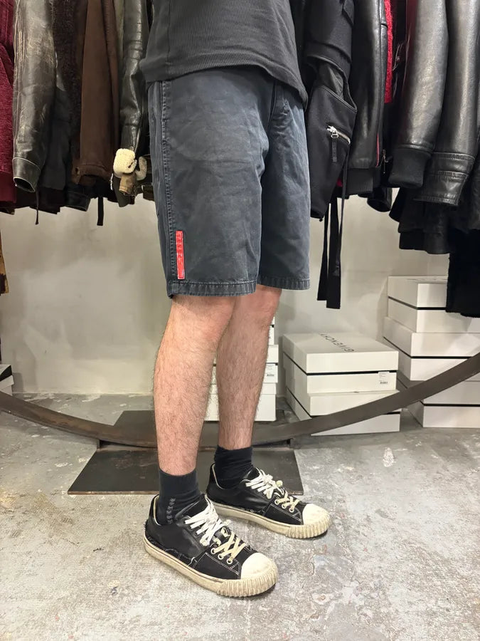 2000s Prada Linea Rossa Black Shorts DZxrNrX 2