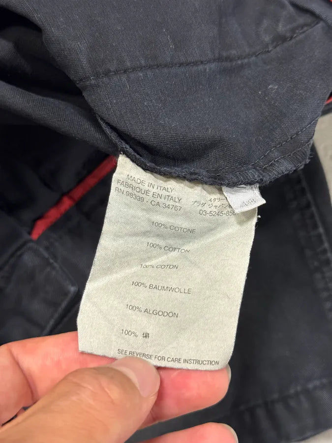 2000s Prada Linea Rossa Black Shorts DZxrNrX 6