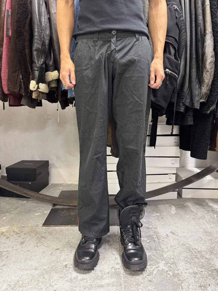 2000s Prada Linea Rossa Black Soft Pants PdKetgP 1