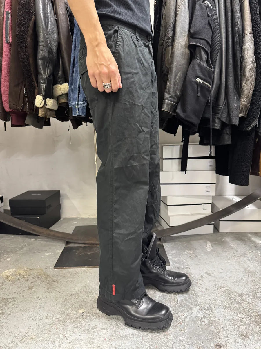 2000s Prada Linea Rossa Black Soft Pants PdKetgP 3