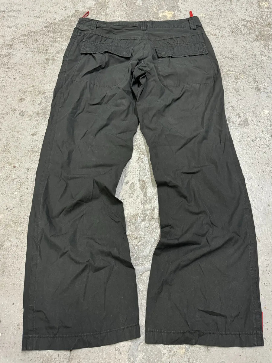 2000s Prada Linea Rossa Black Soft Pants PdKetgP 4