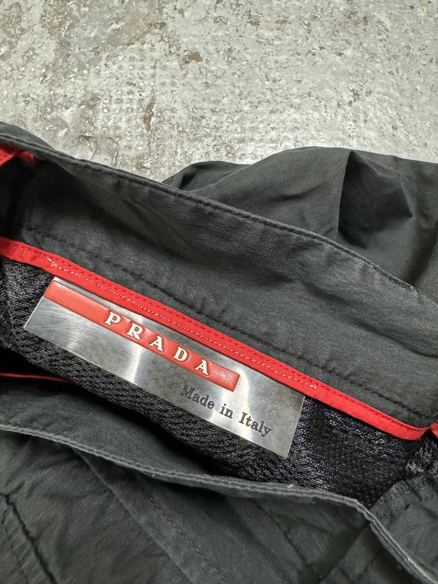 2000s Prada Linea Rossa Black Soft Pants PdKetgP 7