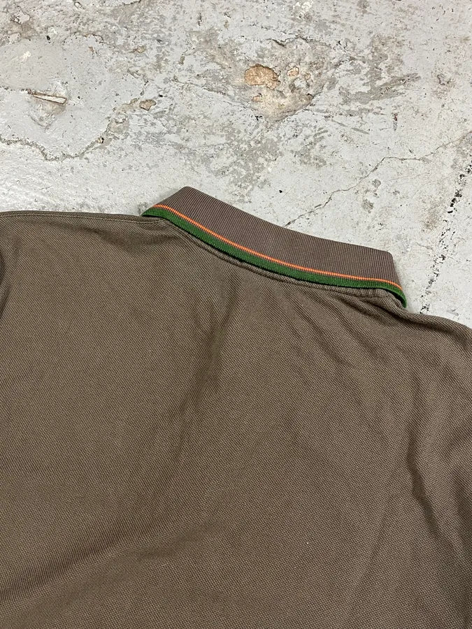 2000s Prada Linea Rossa Brown Polo Shirt pKMVgNO 6