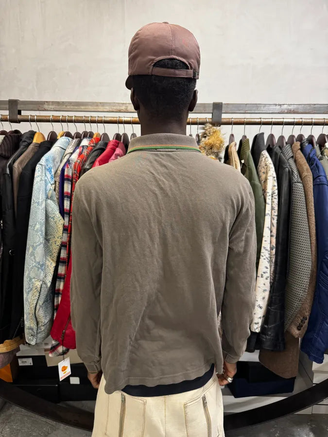 2000s Prada Linea Rossa Brown Polo Shirt pKMVgNO 2