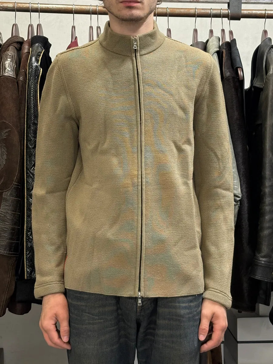 2000s Prada Linea Rossa Camel Zip-up Sweater Dvmbpyl 1