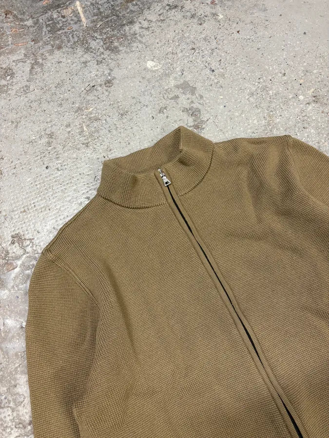 2000s Prada Linea Rossa Camel Zip-up Sweater Dvmbpyl 4
