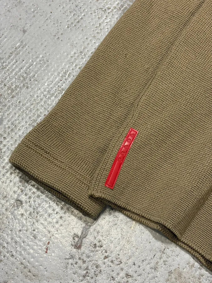 2000s Prada Linea Rossa Camel Zip-up Sweater Dvmbpyl 6