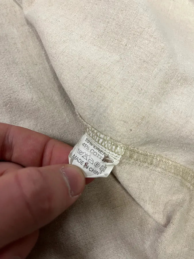 2000s Prada Linea Rossa Creamy Short Sleeves Shirt Button Up (S/M) xHSNhSy 8