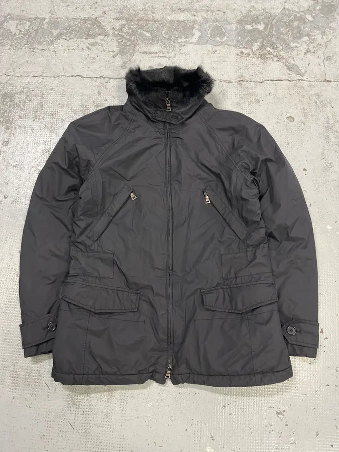 2000s Prada Linea Rossa Gore-Tex Black Nylon Jacket PlAYrUg 0