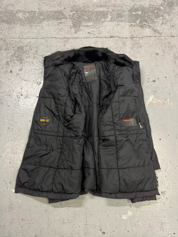 2000s Prada Linea Rossa Gore-Tex Black Nylon Jacket PlAYrUg 9
