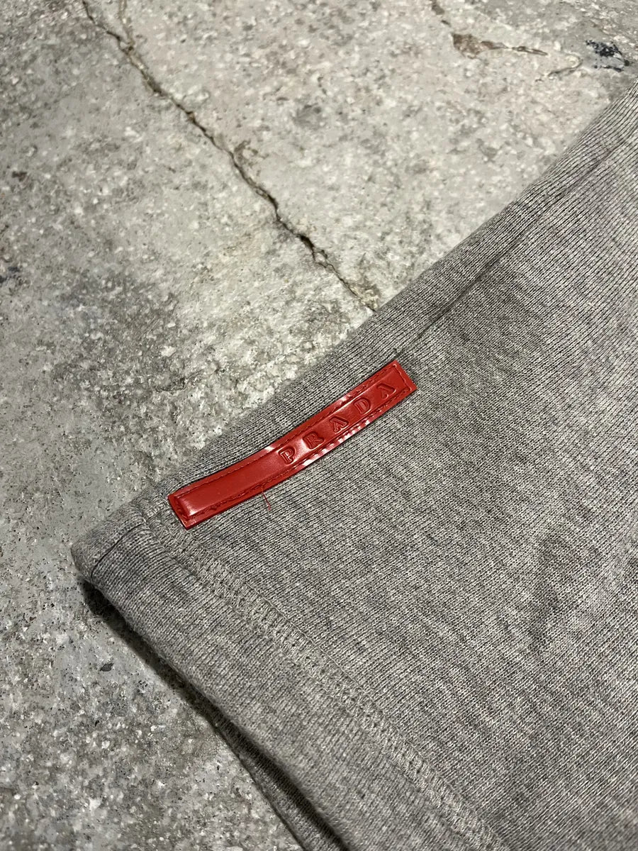 2000s Prada Linea Rossa Grey Cozy Suitpants PwrNgAl 4