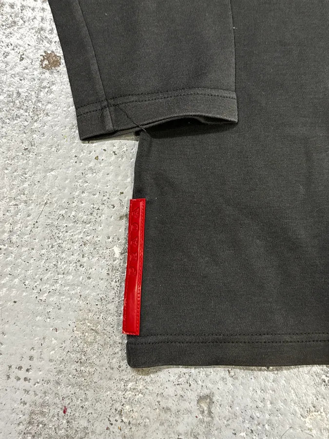 2000s Prada Linea Rossa Grey Classic Longsleeve Polo MPHCvIX 7