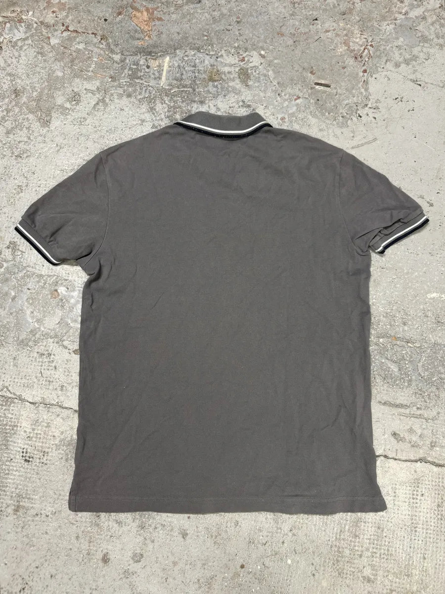 2000s Prada Linea Rossa Grey Polo Shirt jEHSNzp 1