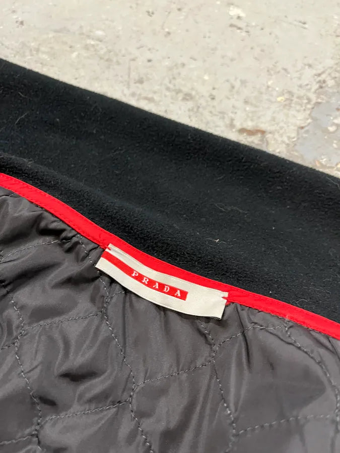 2000s Prada Linea Rossa Grey Wool Sport Padded Jacket (XS) liQSMEK 10