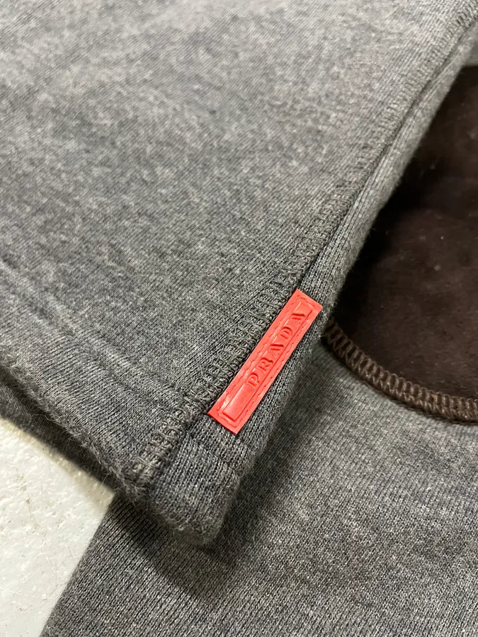 2000s Prada Linea Rossa Grey Wool Sport Padded Jacket (XS) liQSMEK 5