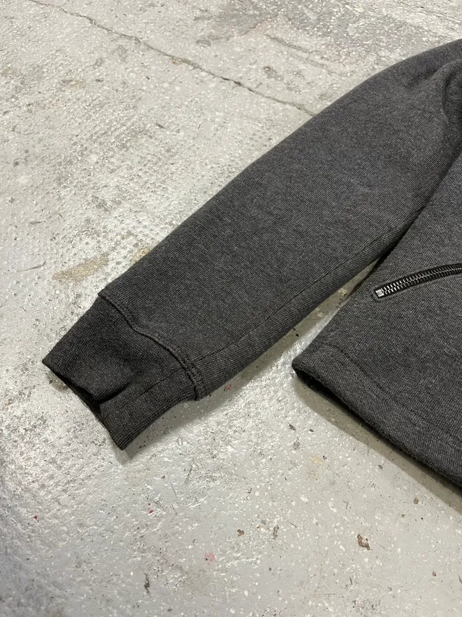 2000s Prada Linea Rossa Grey Wool Sport Padded Jacket (XS) liQSMEK 6