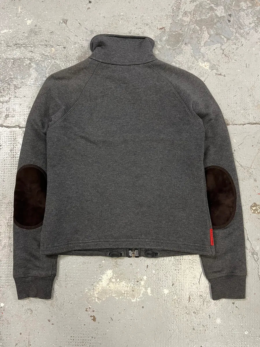 2000s Prada Linea Rossa Grey Wool Sport Padded Jacket (XS) liQSMEK 7