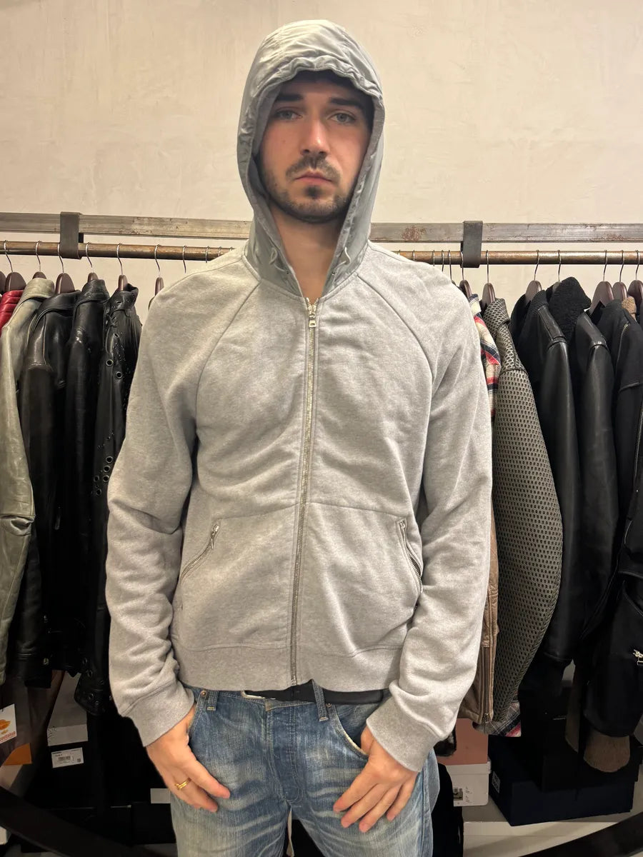 2000s Prada Linea Rossa Grey Zip-up Hoodie kgnTENw 1