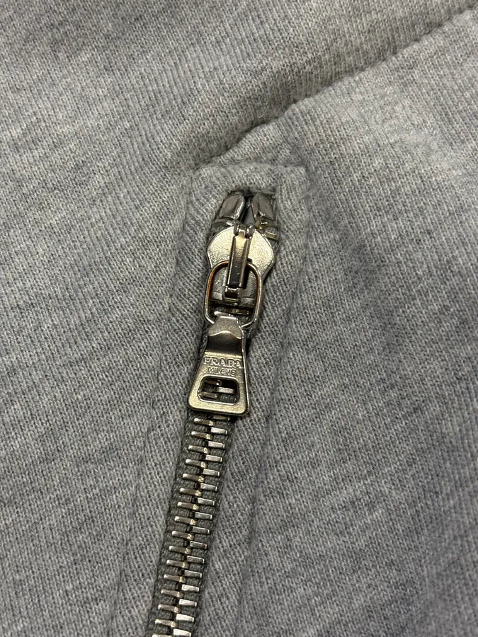 2000s Prada Linea Rossa Grey Zip-up Hoodie kgnTENw 8
