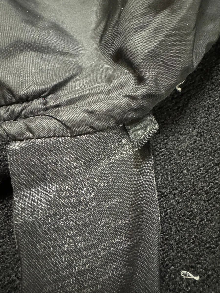 2000s Prada Linea Rossa Hybrid Black Wool Quilted Zip-Up Sweater Jacket (XS) 7