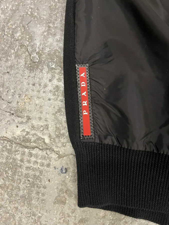 2000s Prada Linea Rossa Hybrid Nylon Cardigan ygXfZPA 1