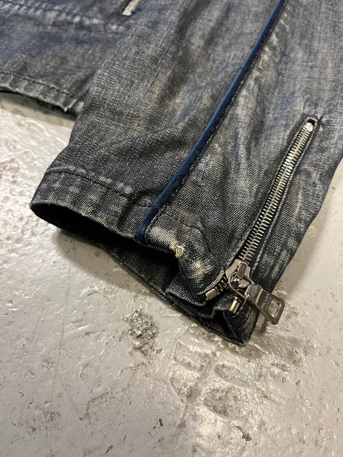 2000s Prada Linea Rossa Light Denim Jacket (L) PNJHwDa 10