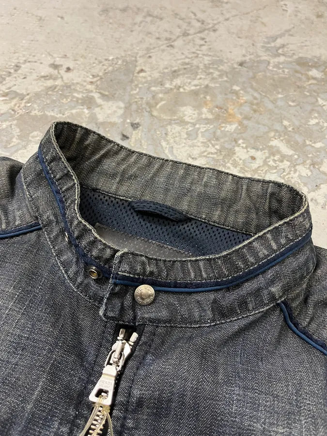 2000s Prada Linea Rossa Light Denim Jacket (L) PNJHwDa 11