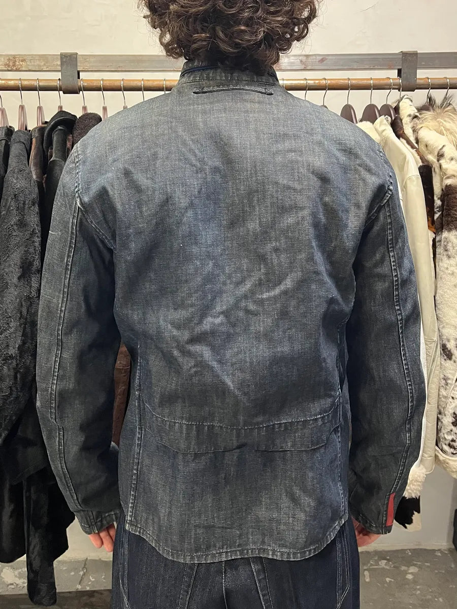 2000s Prada Linea Rossa Light Denim Jacket (L) PNJHwDa 4