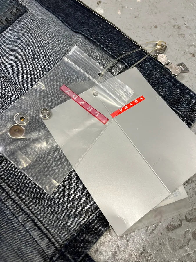 2000s Prada Linea Rossa Light Denim Jacket (L) PNJHwDa 5