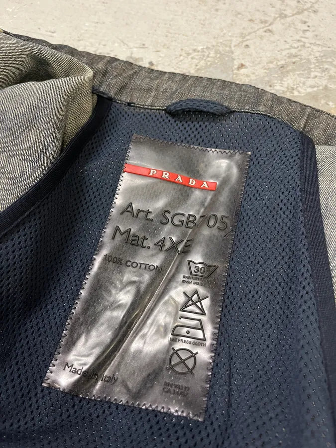 2000s Prada Linea Rossa Light Denim Jacket (L) PNJHwDa 7