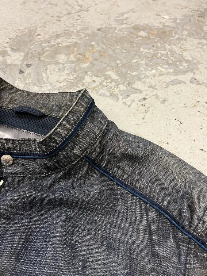 2000s Prada Linea Rossa Light Denim Jacket (L) PNJHwDa 8