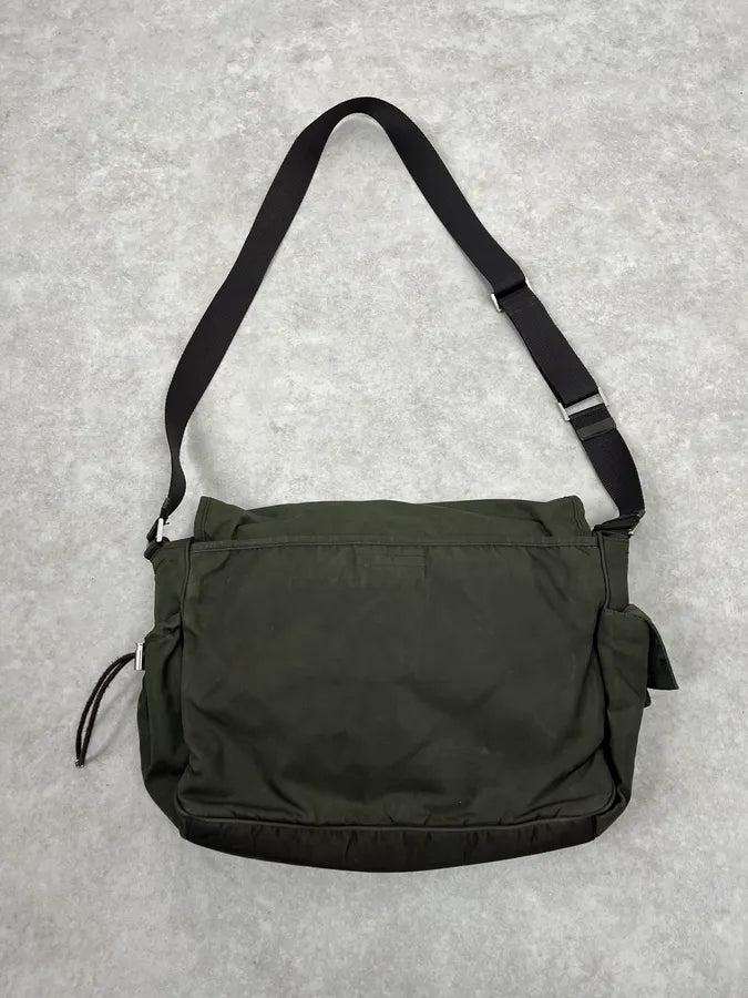 2000s Prada Linea Rossa Military Green Shoulder Bag sCwqyMl 6