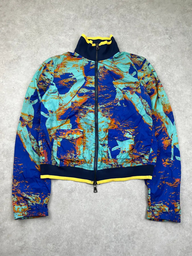 2000s Prada Linea Rossa Multicolor Abstract Thermal Jacket NeKjrvt 0