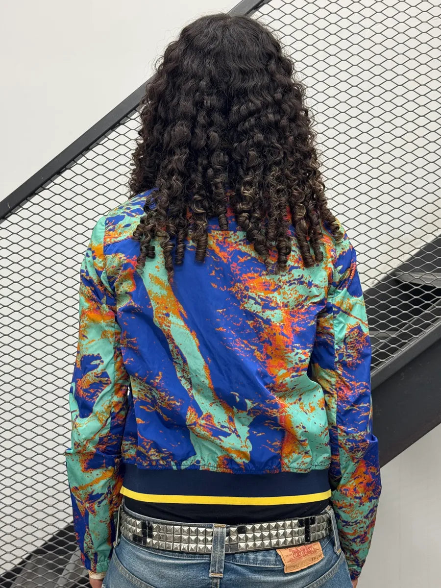 2000s Prada Linea Rossa Multicolor Abstract Thermal Jacket NeKjrvt 2