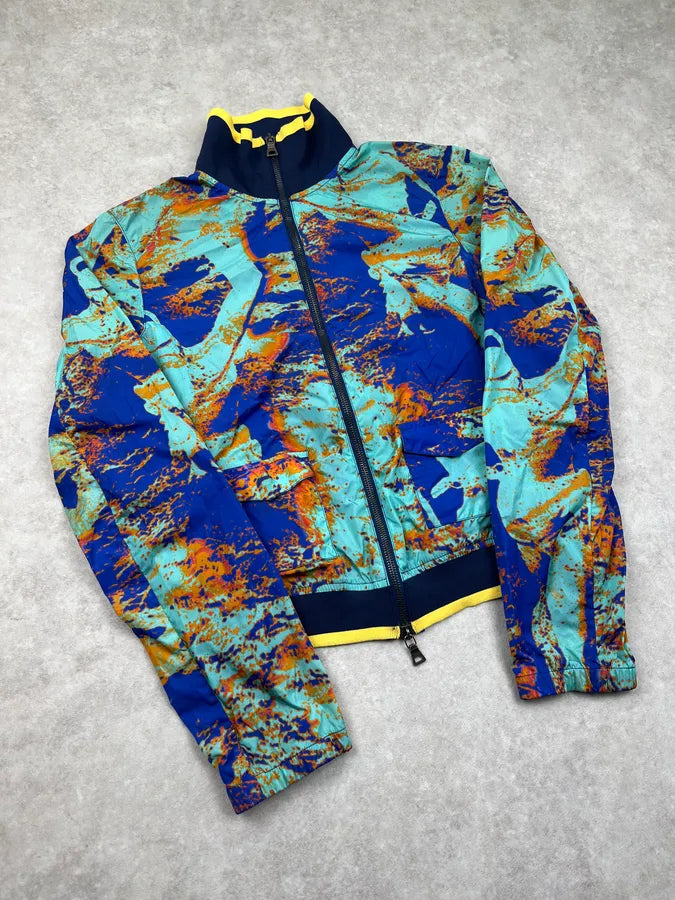 2000s Prada Linea Rossa Multicolor Abstract Thermal Jacket NeKjrvt 3