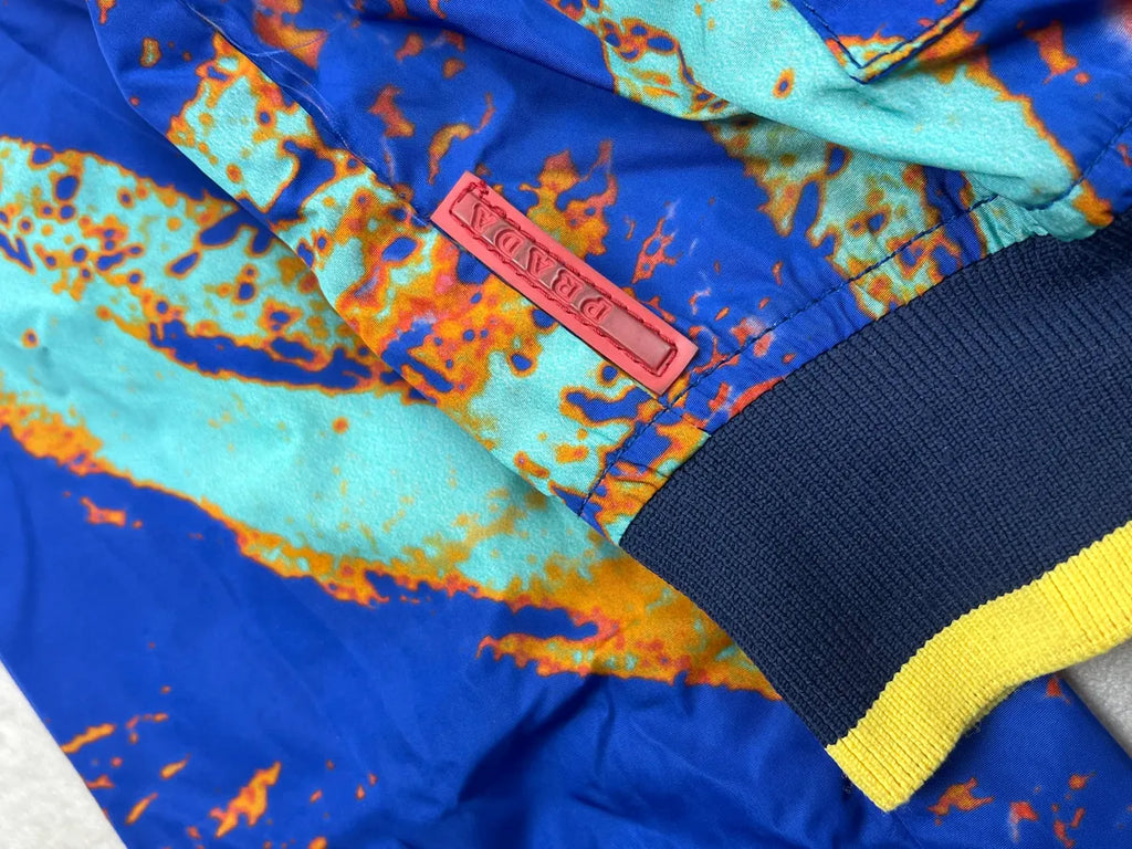 2000s Prada Linea Rossa Multicolor Abstract Thermal Jacket NeKjrvt 5