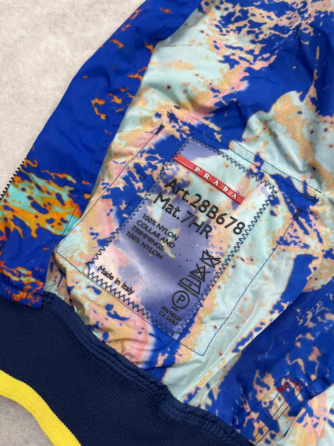 2000s Prada Linea Rossa Multicolor Abstract Thermal Jacket NeKjrvt 7