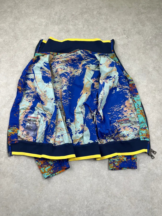 2000s Prada Linea Rossa Multicolor Abstract Thermal Jacket NeKjrvt 8