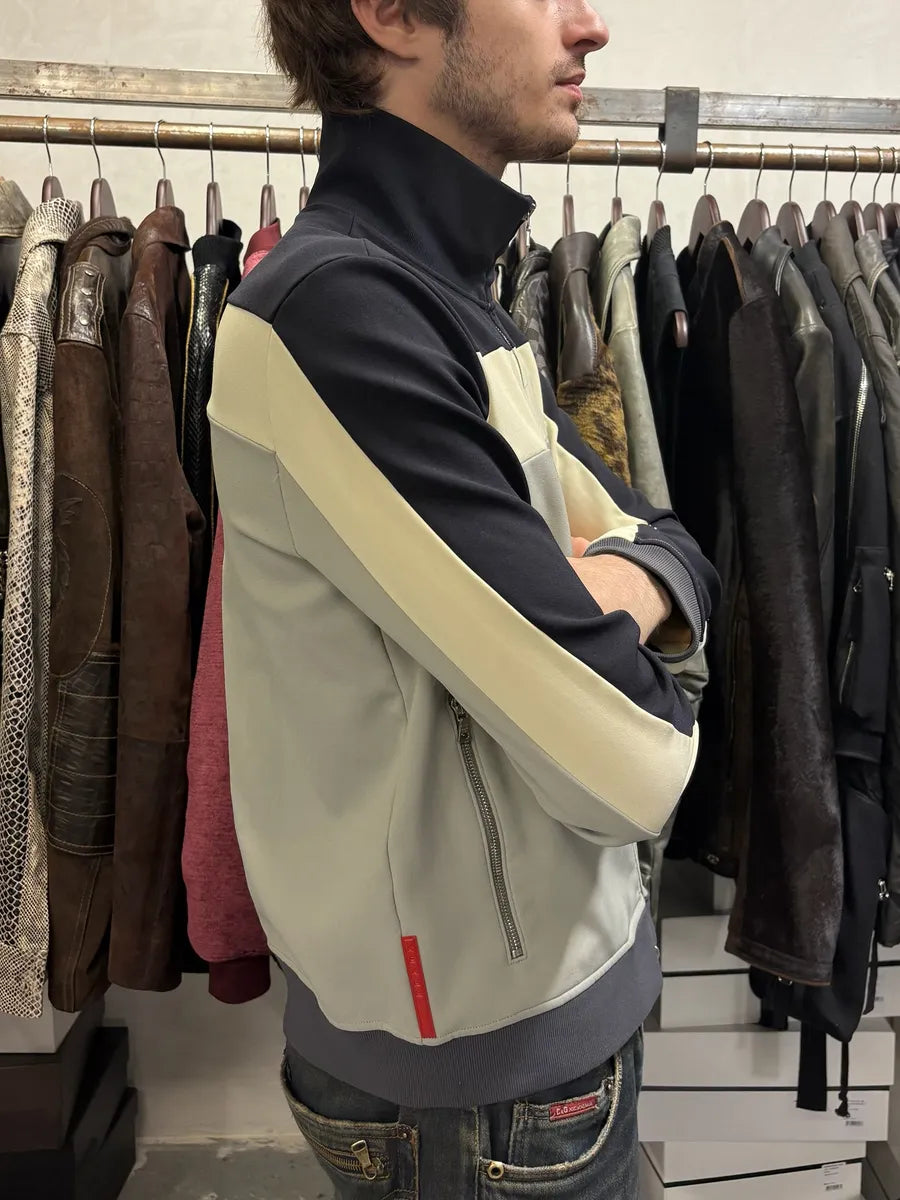 2000s Prada Linea Rossa Multicolored Zip-up Sweatshirt JuLbGzP 1